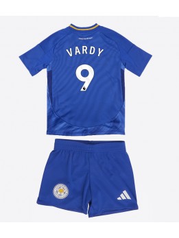 Detské Futbalové oblečenie Leicester City Jamie Vardy #9 2024-25 Krátky Rukáv - Domáci (+ trenírky)